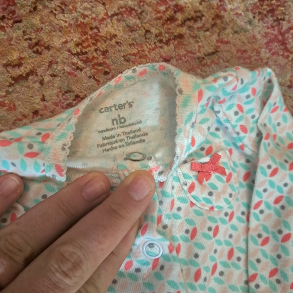 Bundle of Newborn Footie Pajamas - Baby Girl Pajamas - Pink Polka Dot PJS - Picture 8 of 8